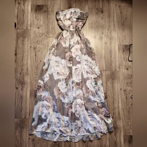 Olia Strapless Floral Maxi Dress Size XS